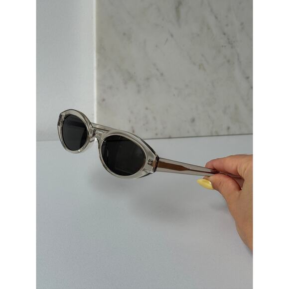 NEW Saint Laurent SL567 Clear Oval Sunglasses - Picture 7 of 8